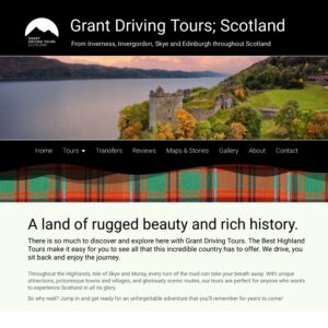 Web Design in Perthshire - Grant Driving Tours Scotland